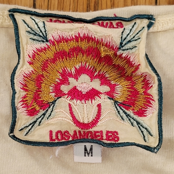 Johnny Was Embroidered Pullover Long-Sleeve Tunic Top 3/4 Sleeve Size M - Picture 3 of 10